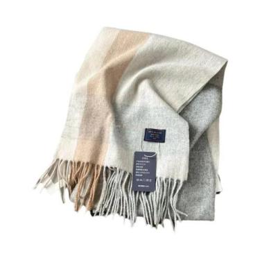 Imagem de Cachecol De Casal Com Estampa Xadrez Outono Inverno De Alta Qualidade 