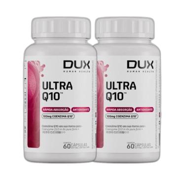 Imagem de Kit 2x Coenzima Q10 Ubiquinona Vitamina E 100 Mg 60 Caps Dux-Unissex