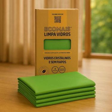 Imagem de Kit 4x Pano Mágico Ákora Ecomais Limpa Vidros Espelhos Sem Fiapos