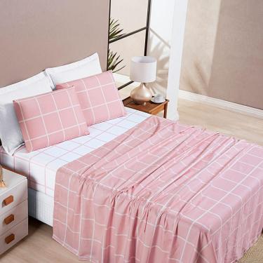 Imagem de Jogo De Cama Austin Casal Padrão 04 Peças - Rosa