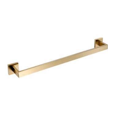 Imagem de BAGNOLUX Barra única de toalha de 40 cm, suporte de toalha de cozinha para banheiro, suporte de toalha de cozinha SUS304, suporte de parede em aço inoxidável, ouro escovado