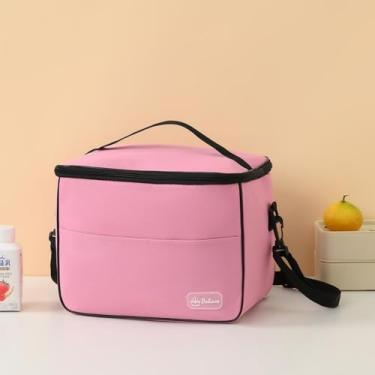 Imagem de Bolsa térmica de alumínio espesso para piquenique | Bolsa térmica de ombro único extragrande e alta, bolsa de refeição para manter o frescor em várias cenas para viagens e atividades ao ar livre 318-3