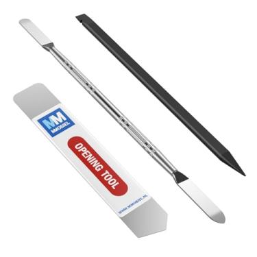 Imagem de MMOBIEL Kit de ferramentas profissionais de reparo de spudger de 3 peças: inclui spudger de metal de dupla face, spudger plano e pryer de nylon não condutor para smartphone, tablet, PSP, Nintendo, notebook