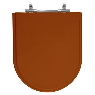 Imagem de Assento Laqueado Carrara Caramelo Tampa Vaso Deca Em Mdf