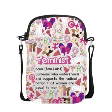 Imagem de VAMSII Bolsa tiracolo feminina para presente feminista Empoderamento Inspirador Empoderamento Presentes Feministas Bolsa de Direitos Femininos, Usfeministcrossbody