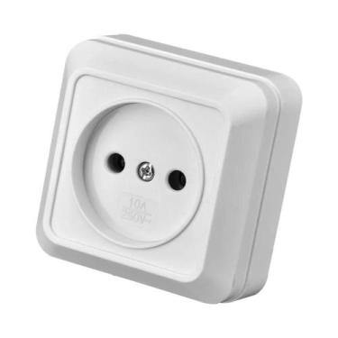 Imagem de Tomada De Energia Montada Na Parede Branca Retardante De Chamas Padrão