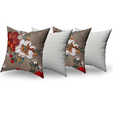 Imagem de Almofadas Decorativas 4 Unidades Com Ziper e Refil Silicone - RT MAGAZ