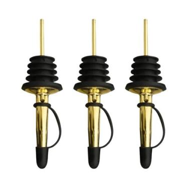 Imagem de 3 pçs/set rolha de aço inoxidável garrafa vinho azeite pourer dispensa