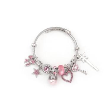 Imagem de Disengor Pulseiras com pingente de pérola com coroa de chapéu de bruxa para meninas - Pulseira ajustável requintada e fofa da amizade - presentes de joias y2k, One size fits all, Metal, Sem Pedra