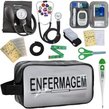 Imagem de Kit Enfermagem Completo Top + Medidor Glicose  - PREMIUM, P.A. MED, IN