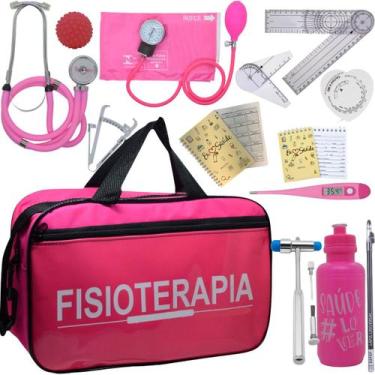 Imagem de Kit Bolsa Fisioterapia Acadêmico Goniômetro Martelo Buck Fita Antropom