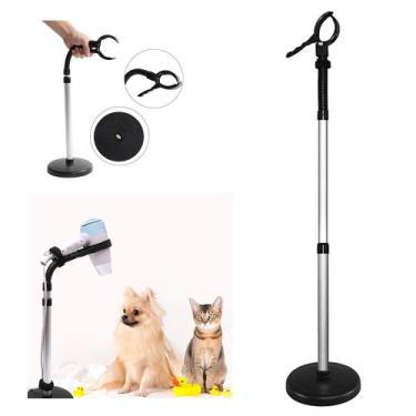 Imagem de Suporte Secador Pet Shop Gato Cachorro Animal Bancada Chao Flexivel Gi