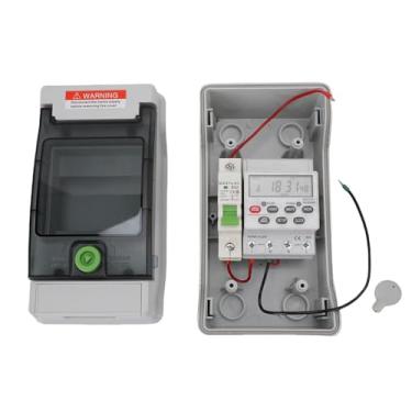 Imagem de Fafeicy Interruptor de Temporizador Digital, 7 Dias, 16 Vezes Ligado, Desligado, Caixa de Controle de Tempo Externo à Prova D'água Com Programação Automática, para de Irrigação de