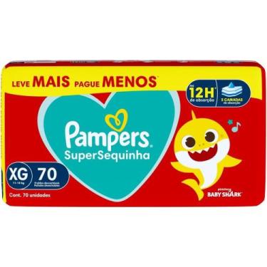 Imagem de Fralda Descartável Pampers Supersequinha Jumbo XG 70 Tiras - Babysec, 