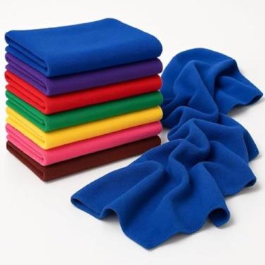 Imagem de Pano de Microfibra Grande 80x60cm Multiuso para Limpeza de Piso, Cozinha, Carro e Vidros Automotivos (kit 10 Unidades)