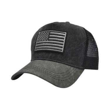 Imagem de Boné Tático Unissex De Algodão Com Bandeira Americana Para Atividades 