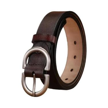 Imagem de Cinto Feminino De Couro Genuíno De Alta Qualidade Para Jeans E Vestido