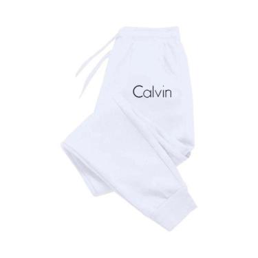 Imagem de Calças Esportivas Casuais Unissex Com Estampa, Calças Longas Com Cordã