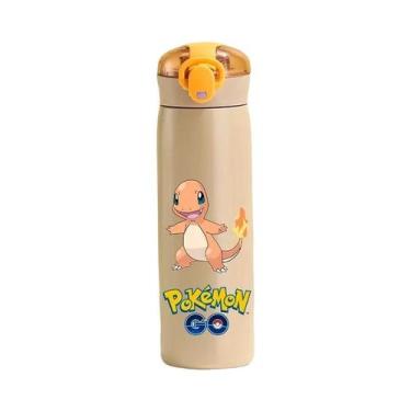Imagem de Garrafa Térmica De Aço Inoxidável Pikachu 460ml Com Canudo Para Crianç