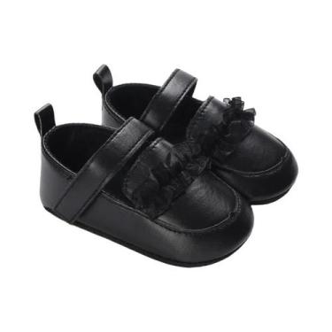 Imagem de Sapatos Antiderrapantes Pretos Para Bebês Meninos E Meninas 0-18M, Sap