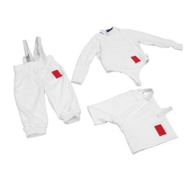 Imagem de Generic Terno Uniforme Esportivo de Esgrima, Forro Respirável Infantil de Alta Resistência Ajuste Ripstop Fabin Terno de Esgrima para Treinamento (50)