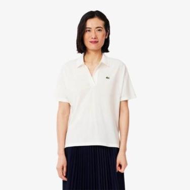 Imagem de Camisa Polo Lacoste Fluid Piqué Ajuste Folgado Feminina-Feminino