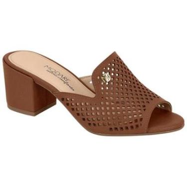 Imagem de Sandália Tamanco Feminina Vazada Salto Medio Modare 7109475 Cor:;Tamanho:34-Feminino