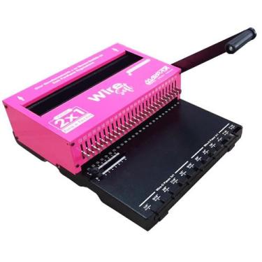 Imagem de Encadernadora de Wire-o 2x1 Rosa Soft Conjugada Manual 15fls - Marpax