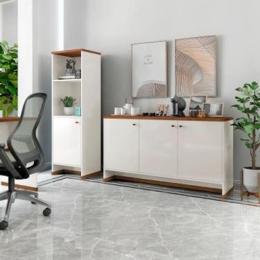 Imagem de Conjunto Escritório Buffet Aparador Cantinho do Café e Armário Livreir