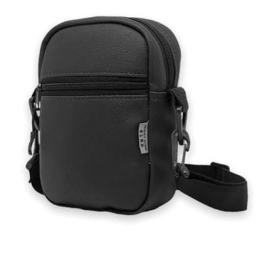 Imagem de Shoulder Bag Mini Bolsa Pochete Necessaire Básica Preta - Hunter Cloth