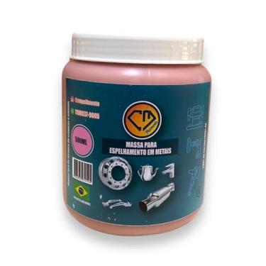 Imagem de CM POLIMENTO, Massa Rosa Abrasiva Liquida - Espelhamento Acabamento Tanque Rodas Arma Metais Tanque Aluminio Inox Latão