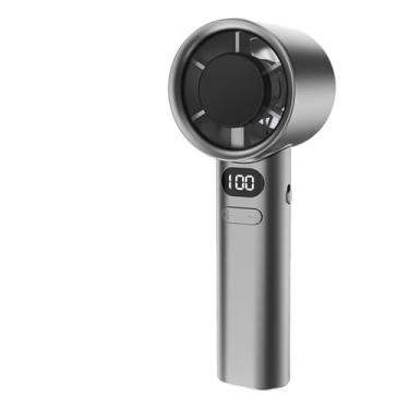 Imagem de Ventilador portátil. Ventilador portátil 120 velocidade do vento mini ventilador de mesa portátil recarregável por USB. Portátil (cinza)