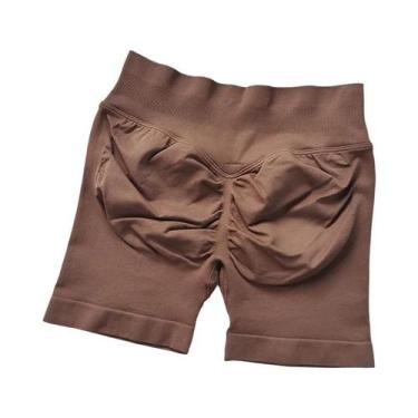 Imagem de Shorts De Yoga E Treino Femininos Com Cintura Baixa, Sem Costura, Com 