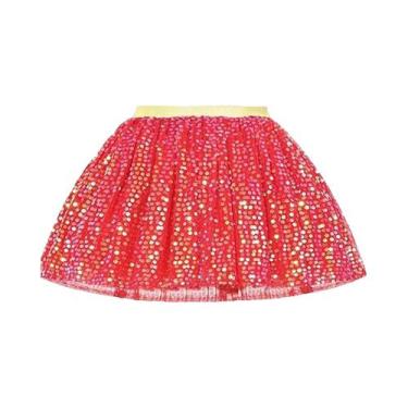 Imagem de Saia De Dança Com Brilho Para Meninas, Estilo Ocidental, Véu De Rede, 
