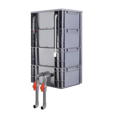 Imagem de Filtro de caixa de grande volume de negócios com cachoeira e fluxo de água ajustável - Sistema externo de circulação de água DIY para aquários, lagoas - Filtro de aquário
