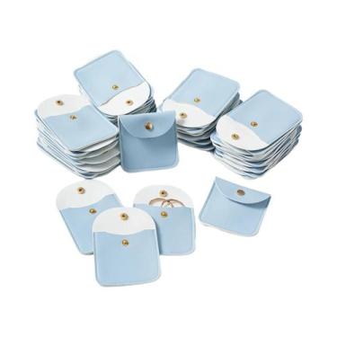 Imagem de Sacos De Embalagem De Joias Em Couro PU 50pcs Sacos De Presente Para C