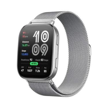 Imagem de Pulseira De Malha Metálica Magnética De 22mm Para Smartwatch Amazfit B