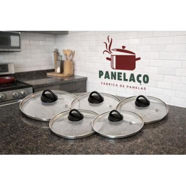 Imagem de Jogo de Tampas de Vidro Temperado para Panelas e Frigideiras (16 cm a 
