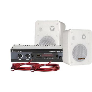 Imagem de Kit Som Ambiente Ambience 2000 Od V2 Branco Hayonik