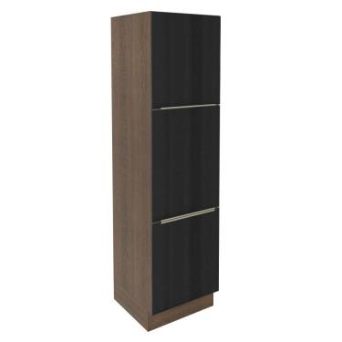 Imagem de Paneleiro Madesa Lux 60 cm 3 Portas Rustic e Preto