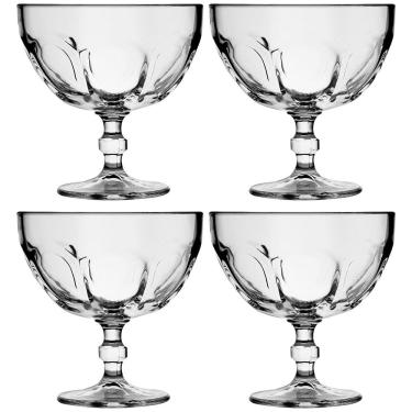 Imagem de Conjunto com 4 Taças para Sobremesa Crisal Country em Vidro 380 ml – Transparente