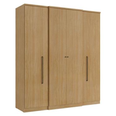 Imagem de Guarda Roupa Casal Splendore 4 Portas Nogal Acetinado - THB