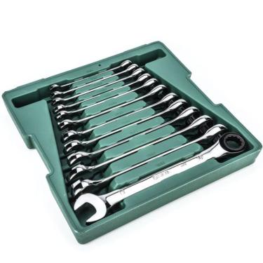 Imagem de Jogo de Chaves Combinadas com Catraca Speedy de 819mm com 12 Peças St0904002 Sata Jg Chave Com