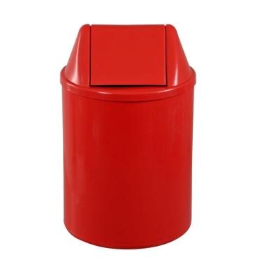 Imagem de Lixeira Plástico com Tampa Vai E Vem de 12 Litros Vermelho Eb9v Jsn Cesto Plástico Vermelho Com