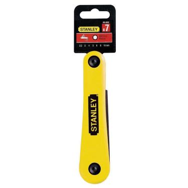 Imagem de Jogo de Chaves Hexagonais Em Milímetros Tipo Canivete 7 Peças 69262 Stanley Jg Chave Hexagonal