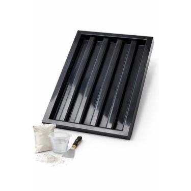 Imagem de Kit 6 Moldes Gesso Ripado 3D 53x32cm Para Revestimento Parede - Techno