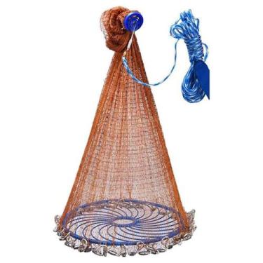 Imagem de Tarrafa Chinesa Rede Pesca Pescaria Peixe Multifilamento Robalo Lambar