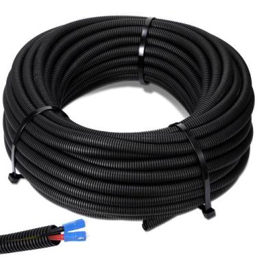 Imagem de Tubo protetor de cabo Wire Loom 1/4" X 200 pés Sasylvia Black