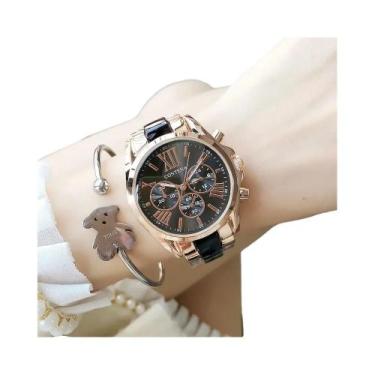 Imagem de Relógio De Pulso Feminino De Quartzo Em Aço Inoxidável Elegante, Luxuo