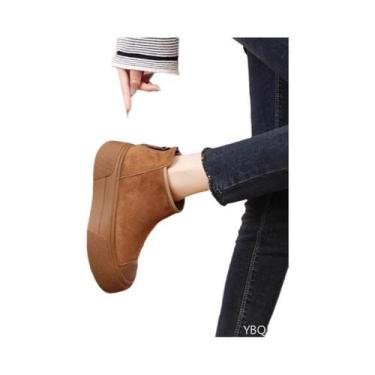 Imagem de Botas Curtas Femininas De Inverno Com Solado Grosso E Aumento De Altur